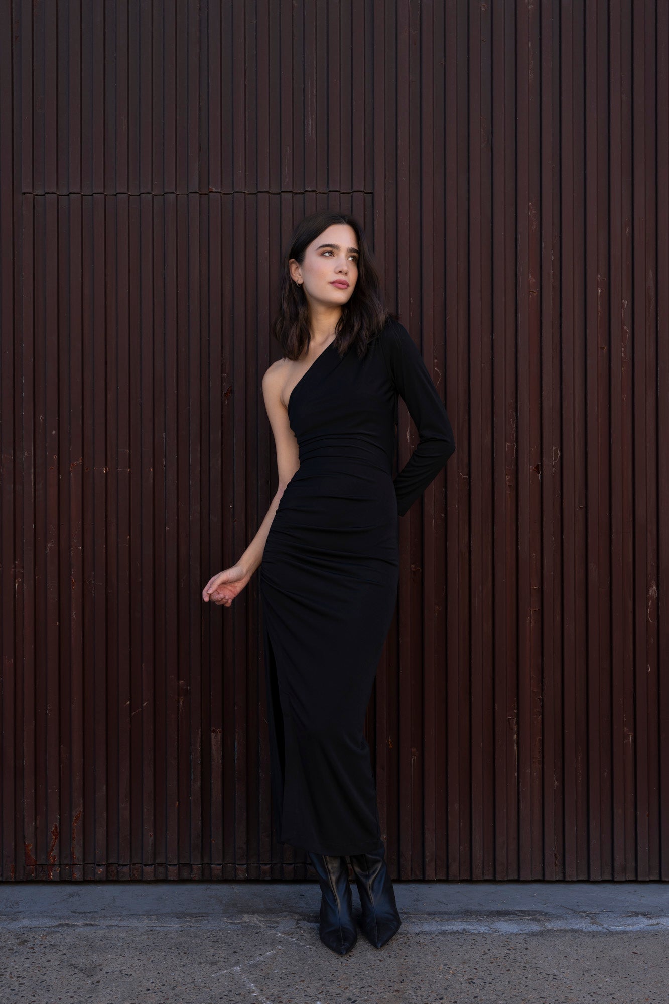 Asymmetrical Midi Dress