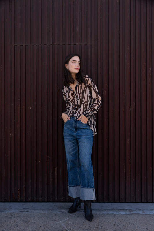 Animal Print Blouse