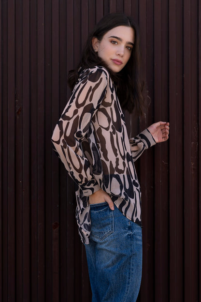 Animal Print Blouse